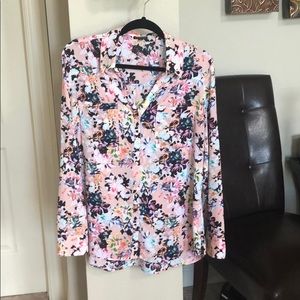Super cute , flower printed button down shirt